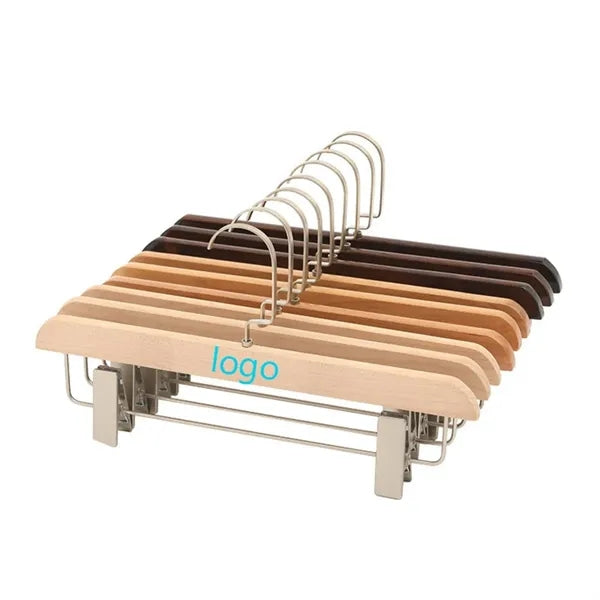 Metal Clip Wooden Hanger