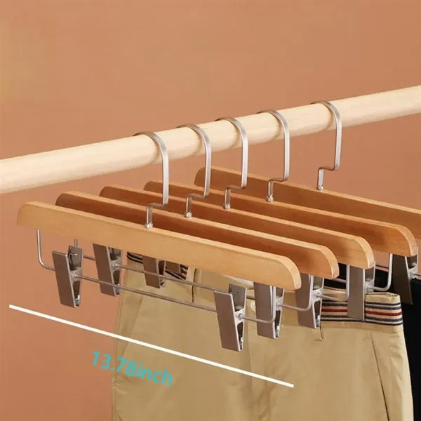 Metal Clip Wooden Hanger