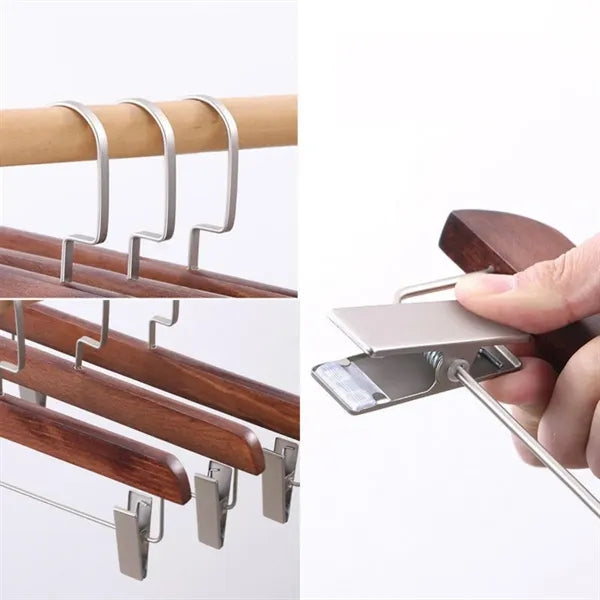 Metal Clip Wooden Hanger