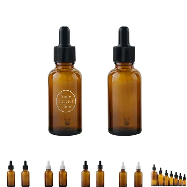 1 oz Dark Amber Glass Dropper Bottles