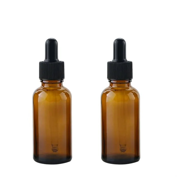 1 oz Dark Amber Glass Dropper Bottles