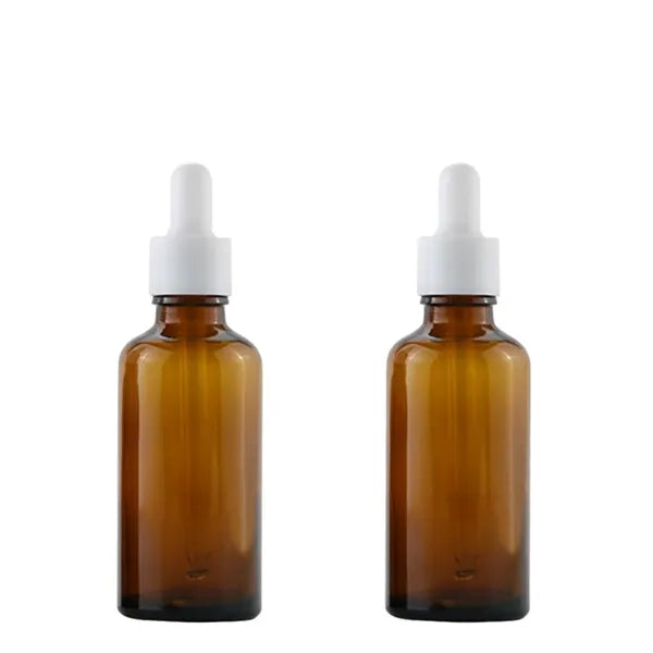 1 oz Dark Amber Glass Dropper Bottles