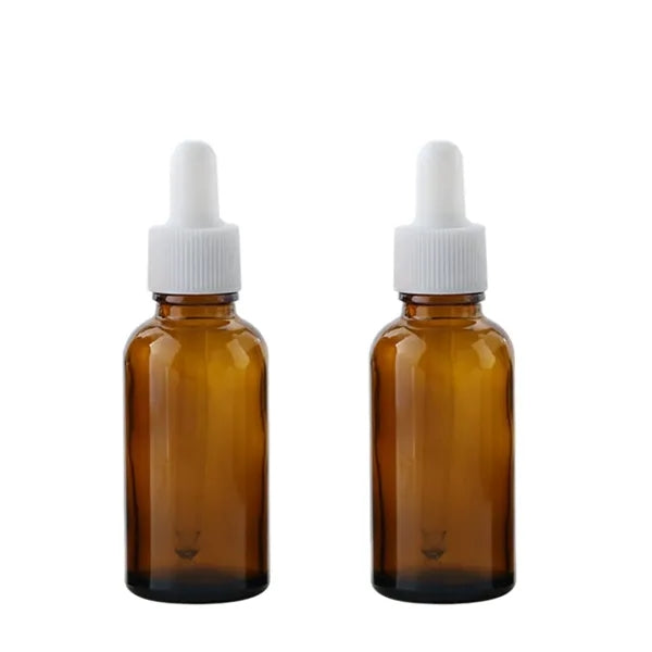 1 oz Dark Amber Glass Dropper Bottles