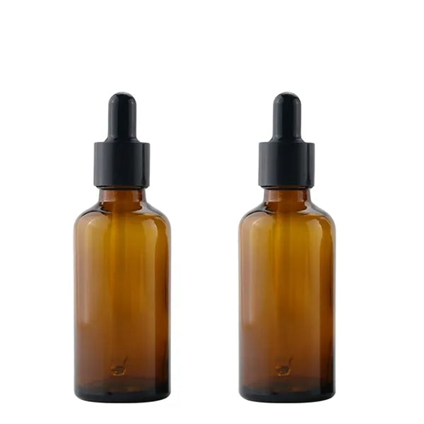 1 oz Dark Amber Glass Dropper Bottles