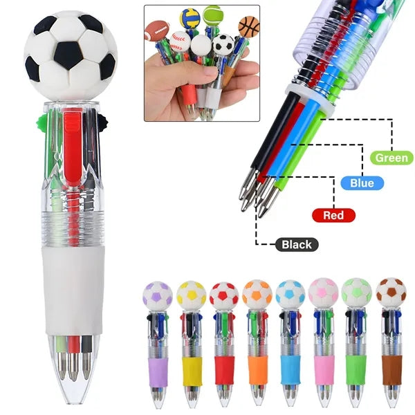 Sports Ball 4-in-1 Multicolor Pens
