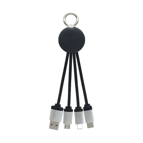3 in 1 Light Up Charging Cable w/Keychain