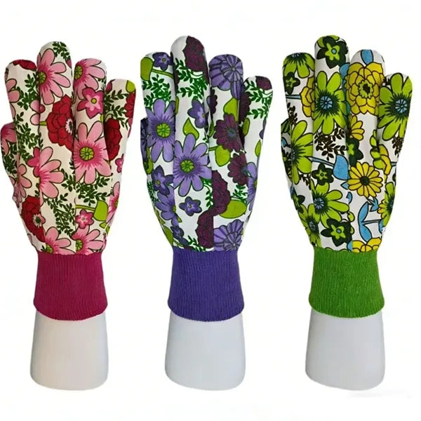 Gardening protective gloves with pvc dispensing