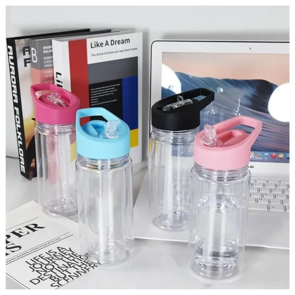 10oz Plastic Snow Globe Tumbler with Handle Lid