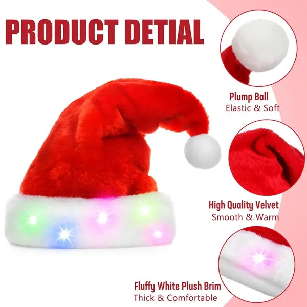 Lighted Christmas Santa Hat