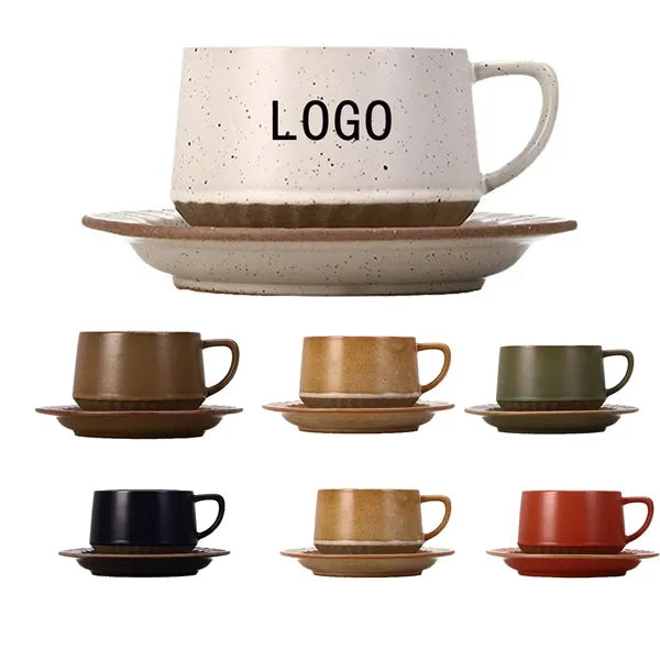 Vintage Nordic Coffee Cup Set Stoneware Ceramic, Ja