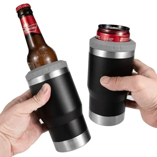 4 in 1 Can Cooler Tumblers with 2 lids 14 Oz