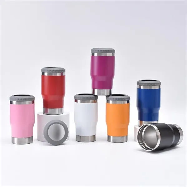 4 in 1 Can Cooler Tumblers with 2 lids 14 Oz