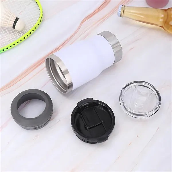 4 in 1 Can Cooler Tumblers with 2 lids 14 Oz