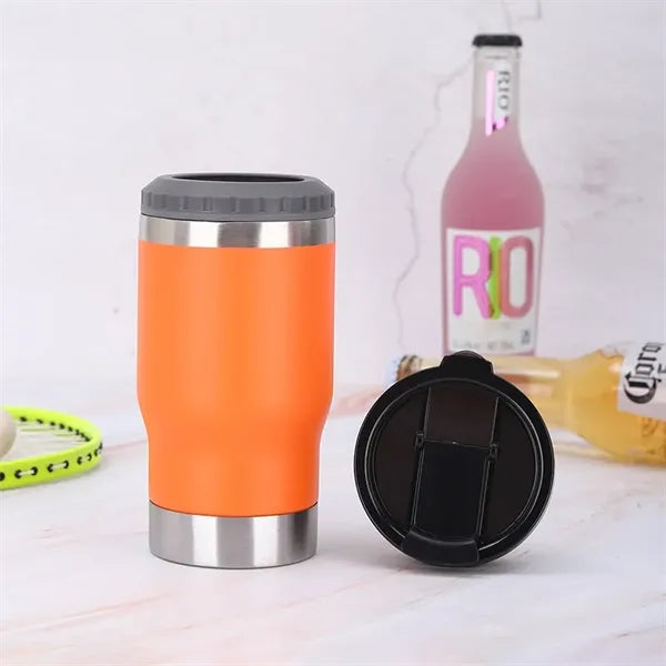 4 in 1 Can Cooler Tumblers with 2 lids 14 Oz