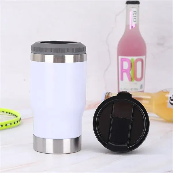 4 in 1 Can Cooler Tumblers with 2 lids 14 Oz