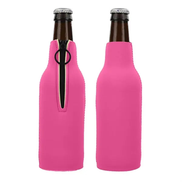 Neoprene Zippered Bottle Cooler