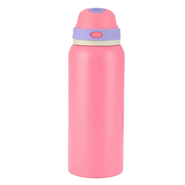 32oz Stainless Steel Insulated Water Bottle w/ Handle&Straw