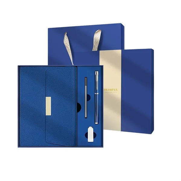 A5 Recycled Paper Notebook W/ Pen & USB Flash Drive Gift Set