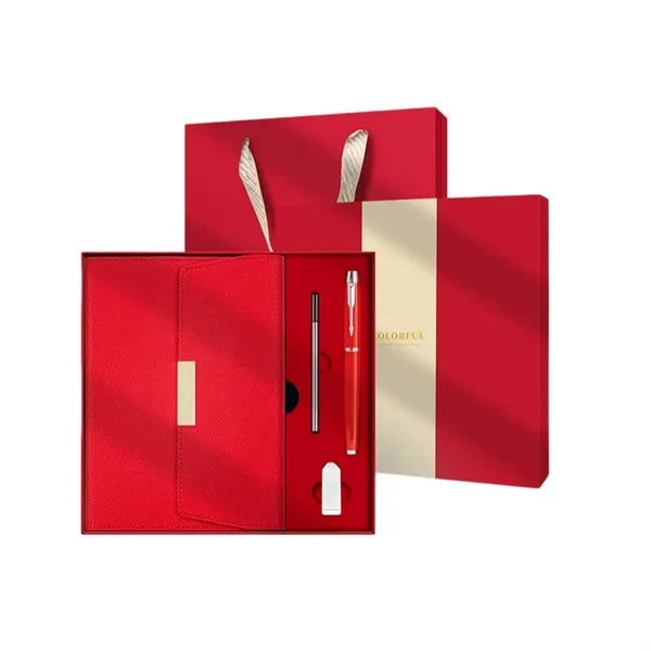 A5 Recycled Paper Notebook W/ Pen & USB Flash Drive Gift Set