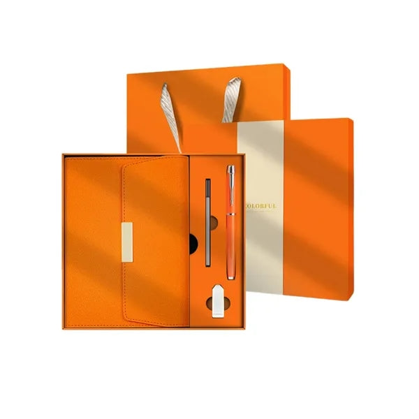 A5 Recycled Paper Notebook W/ Pen & USB Flash Drive Gift Set