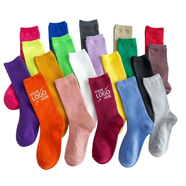 Ladies Spring Autumn Sports Athletic Crew Socks