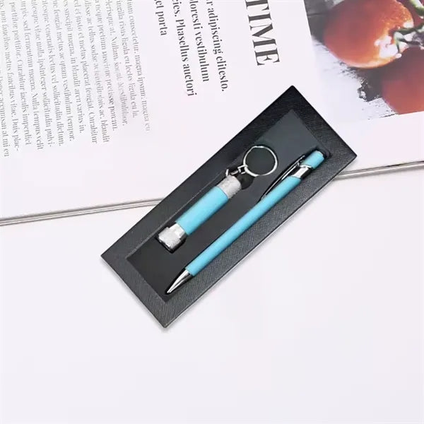Soft Stylus Metal Ballpoint Pen And Flashlight Gift Set