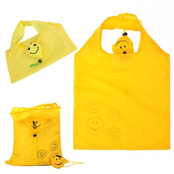 Smile Face Foldable Shopping Tote Bag