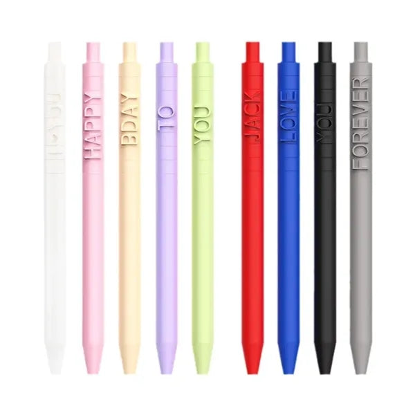 Embossed Letter Click Pen