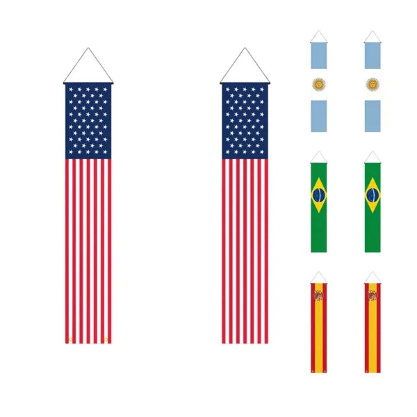 World Cup National Flag Hanging Banner 11.8*71in 300D