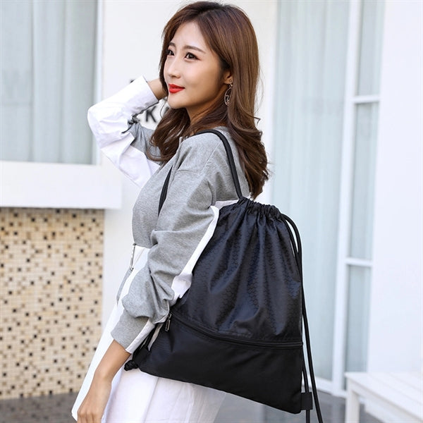1680D Oxford Cloth Front Zipper drawstring Sports bag