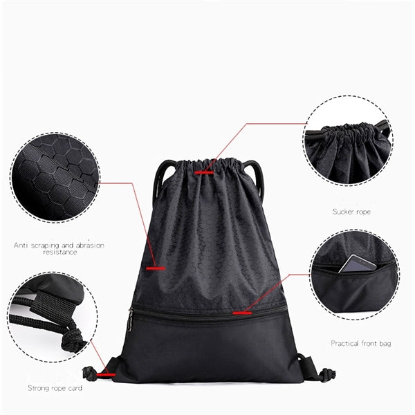 1680D Oxford Cloth Front Zipper drawstring Sports bag