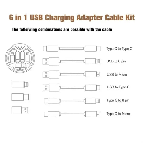 Bamboo Multi USB Adapter Kit Pocket Cable