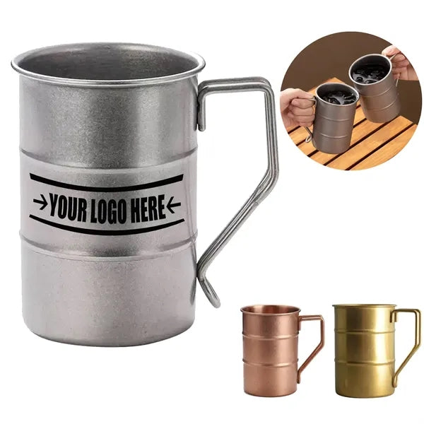 12 OZ Vintage 304 Stainless Steel Camping Cups