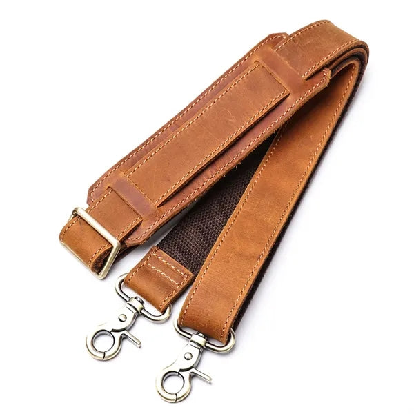 15in Leather Briefcase for Men with Double Front Pockets