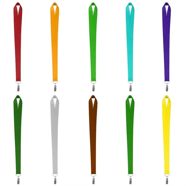 1" Full Color Lanyard With Metal Bulldog Clip