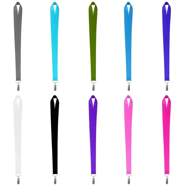 1" Full Color Lanyard With Metal Bulldog Clip