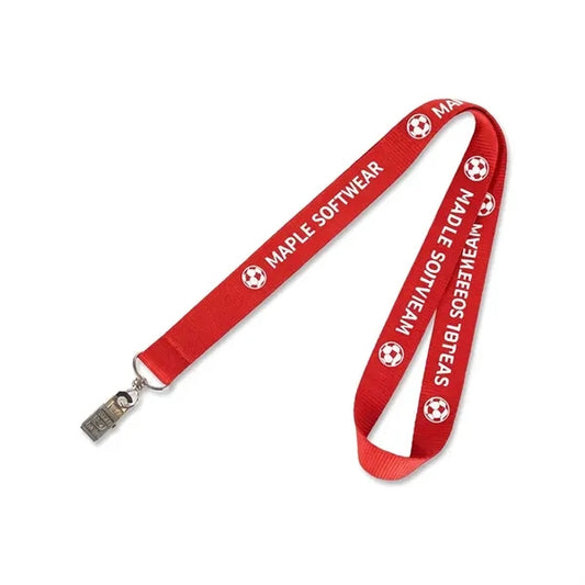 3/4" Custom Open Ended Polyester Lanyard W/ Dual Attachments