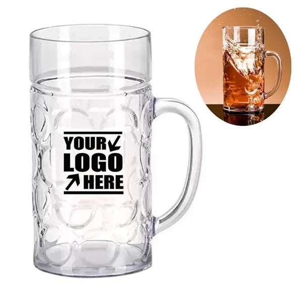 16 Oz Acrylic Beer Mug with Handle
