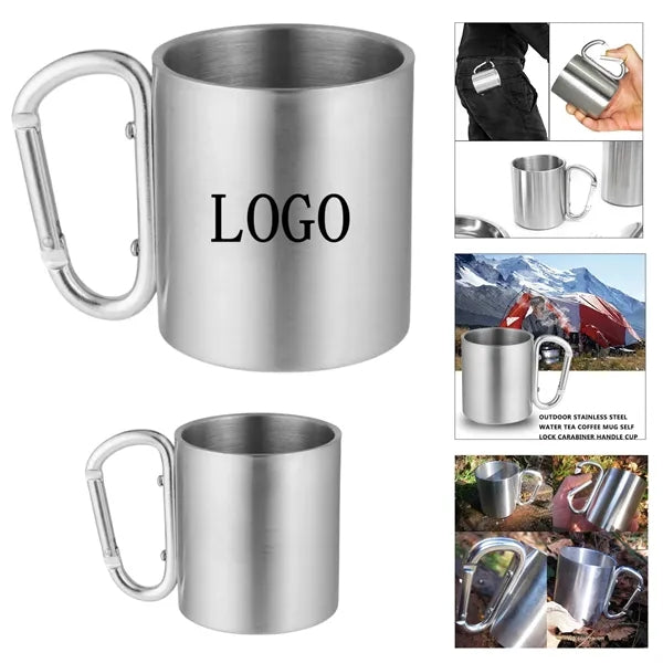 Double Wall Stainless Steel Cup with Carbiner