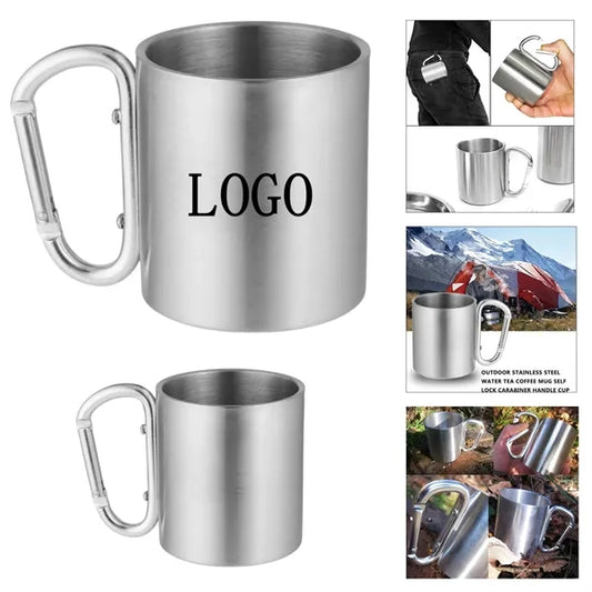 Double Wall Stainless Steel Cup with Carbiner
