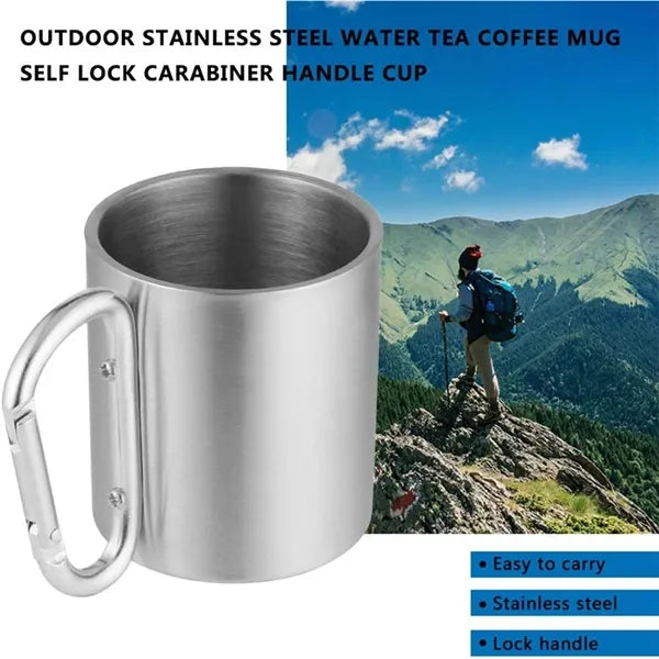 Double Wall Stainless Steel Cup with Carbiner