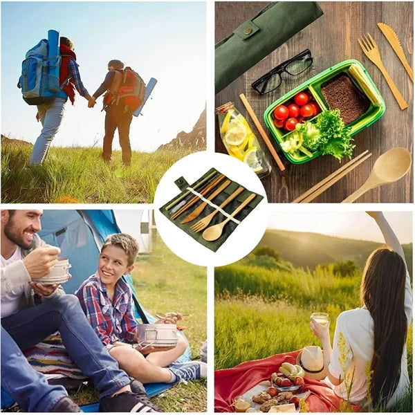Portable Bamboo Cutlery Set