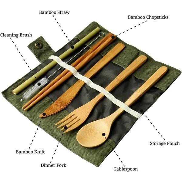 Portable Bamboo Cutlery Set