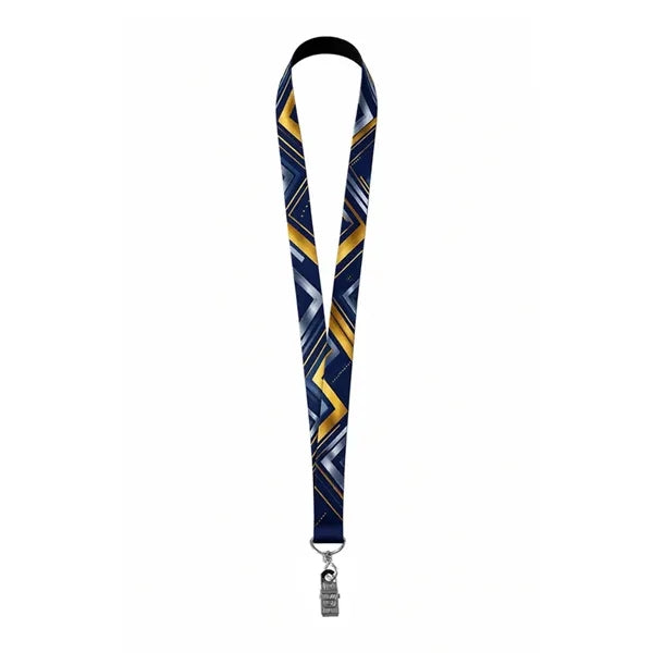 3/4" Dye Sublimated Lanyard With Clamshell and Bulldog Clip