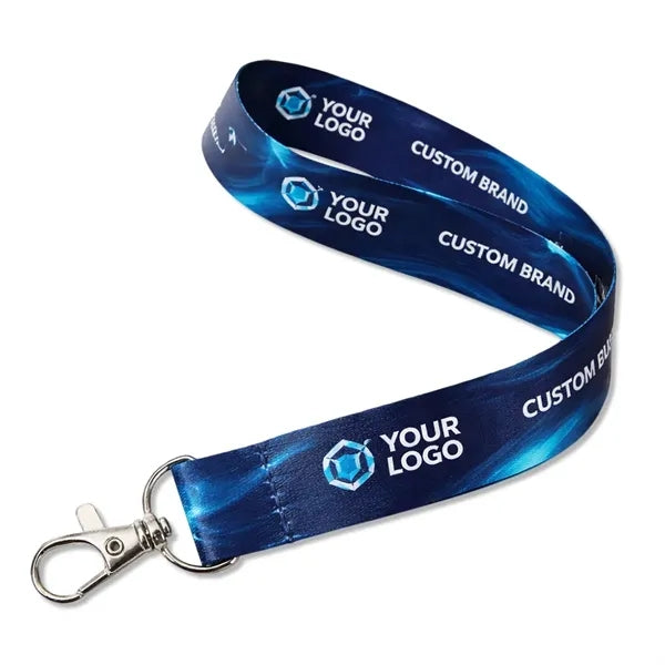 3/4" Custom Sublimated Wrist Keychain Lanyard