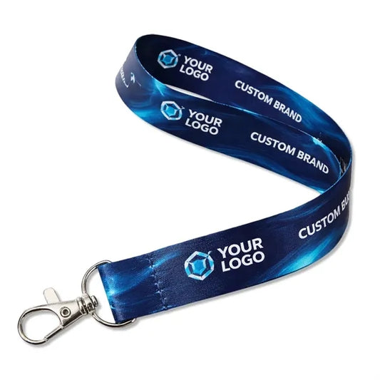3/4" Custom Sublimated Wrist Keychain Lanyard