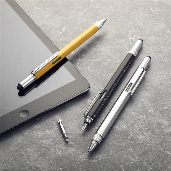 Stylus-233L Ballpoint & Ruler & Screwdriver & Level Tool