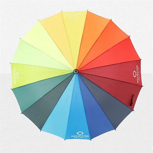 Rainbow Auto Open Golf Umbrella