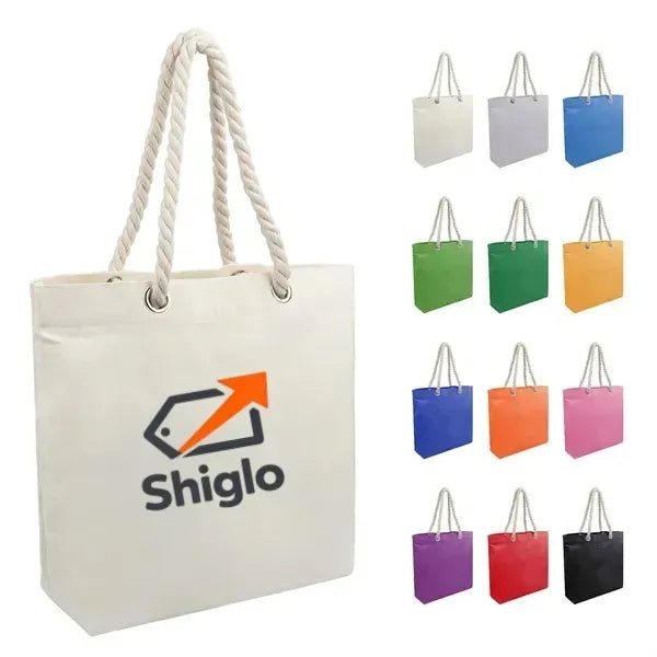 Large Canvas Shopping Tote Bag With Handle