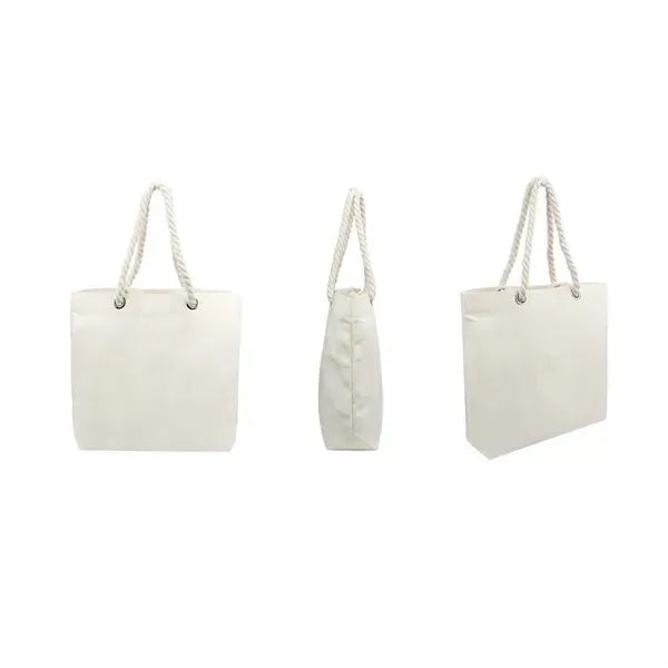 Large Canvas Shopping Tote Bag With Handle
